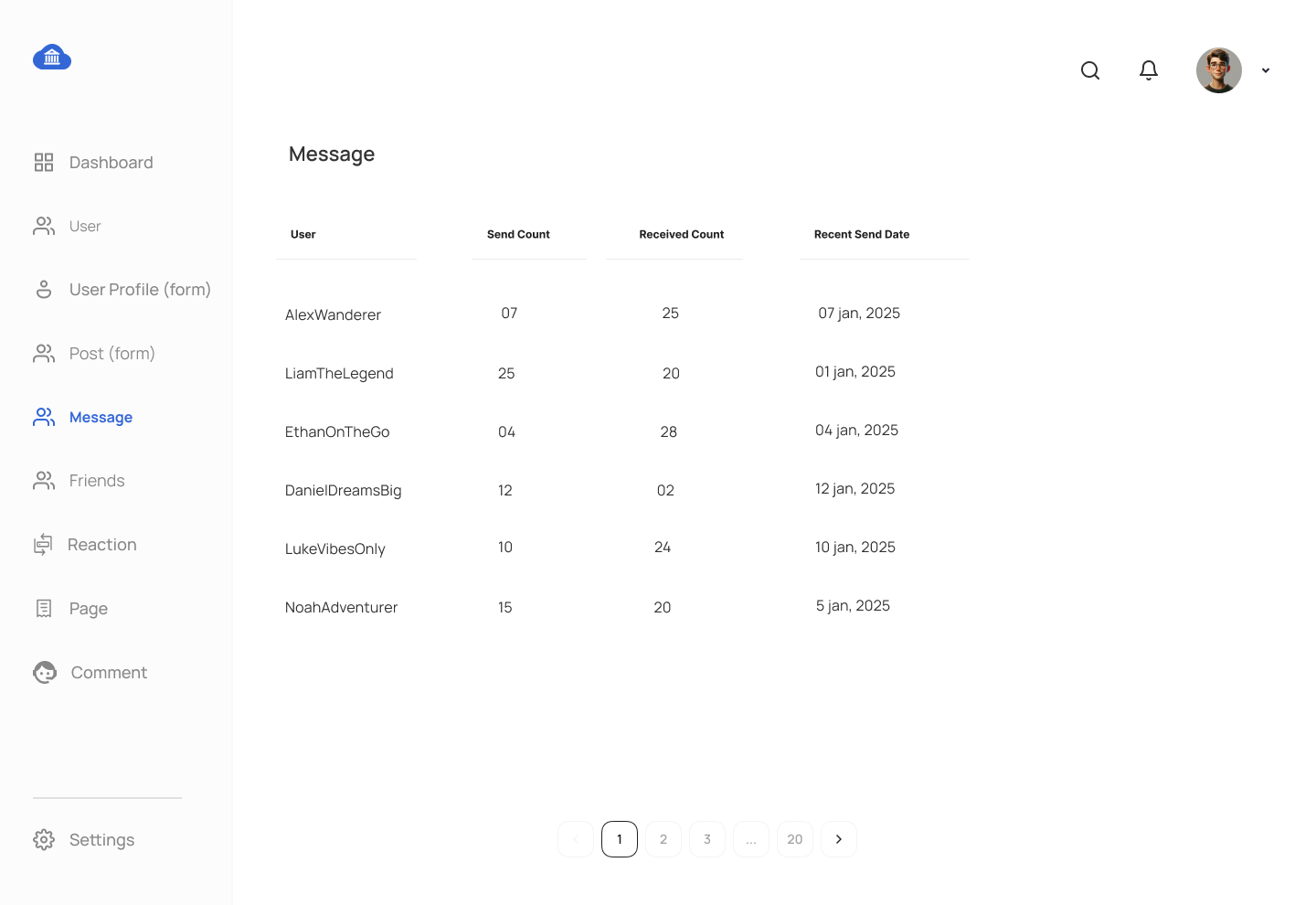 UX Screens for Facebook Application Mockup
