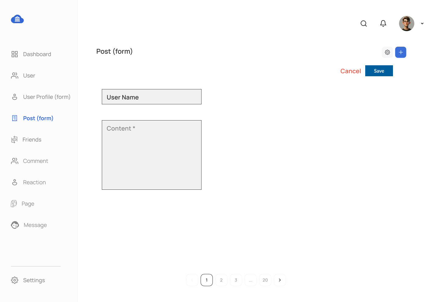 UX Screens for Facebook Application Mockup