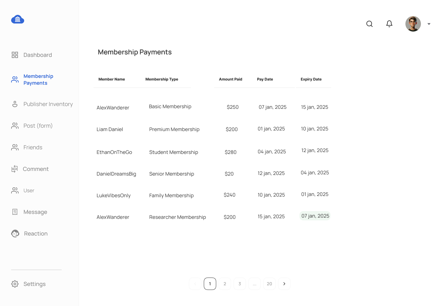 UX Screens for Library Management System Mockup