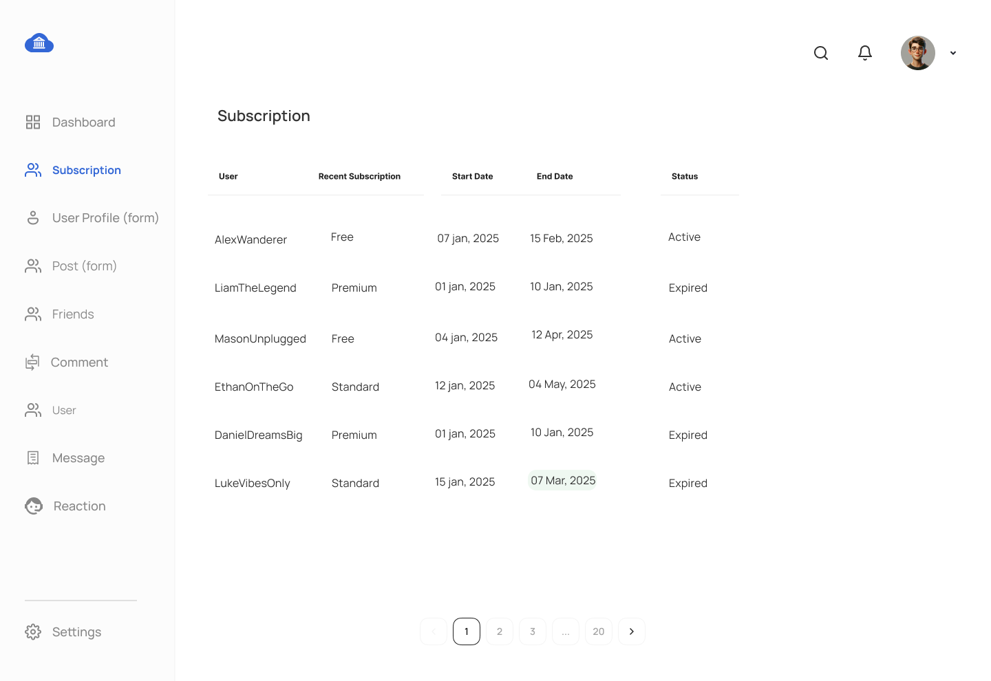 UX Screens for Facebook Application Mockup